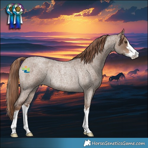 Horse Color:White Spotted Liver Red Dun Roan Rabicano 