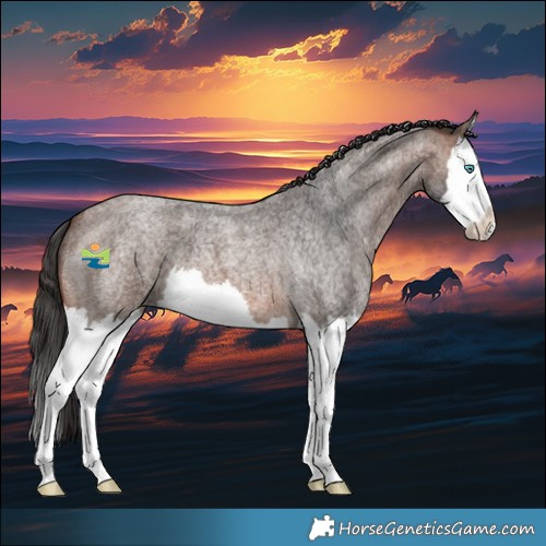 Horse Color:Brown Roan Splash