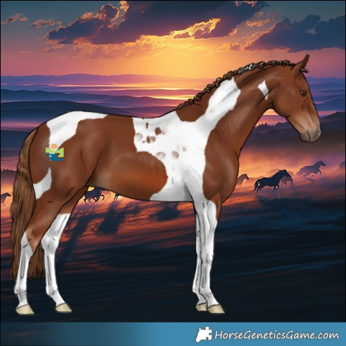 Horse Color:Chestnut Tobiano 