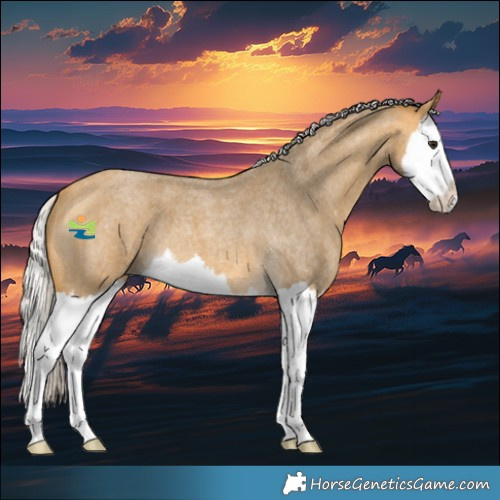 Horse Color:Silver Buckskin Roan Splash 