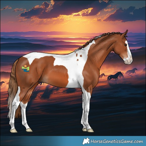 Horse Color:Chestnut Splash Tobiano 