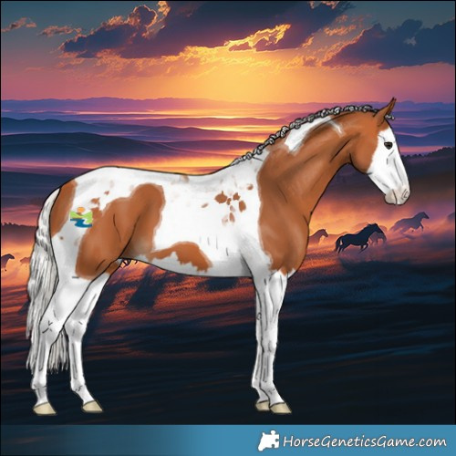 Horse Color:Silver Bay Splash Tobiano