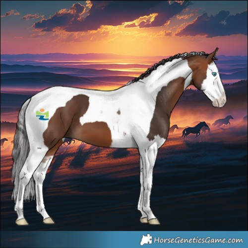 Horse Color:Bay Splash Tobiano 