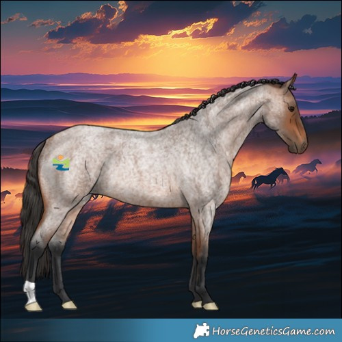 Horse Color:Bay Roan Rabicano