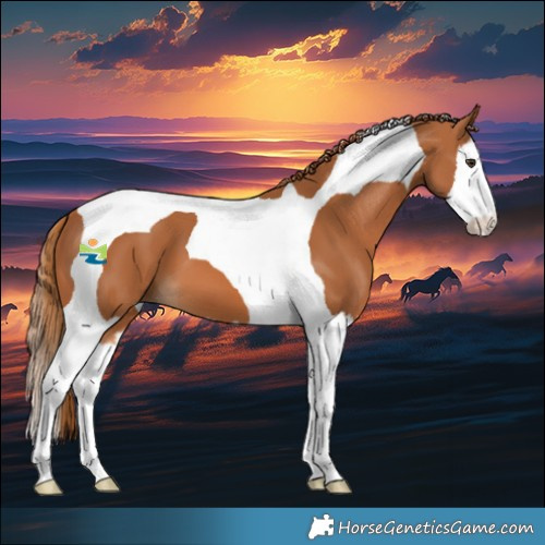 Horse Color:Chestnut Splash Tobiano 