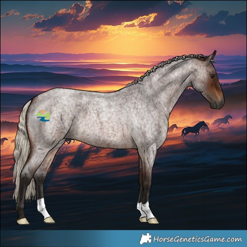 Horse Color:Gray Silver Bay Roan 