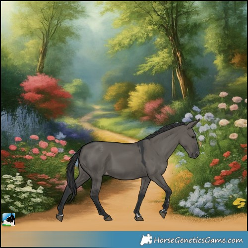 Horse Color:Grullo Varnish 