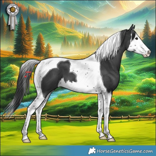 Horse Color:Black Splash Tobiano 