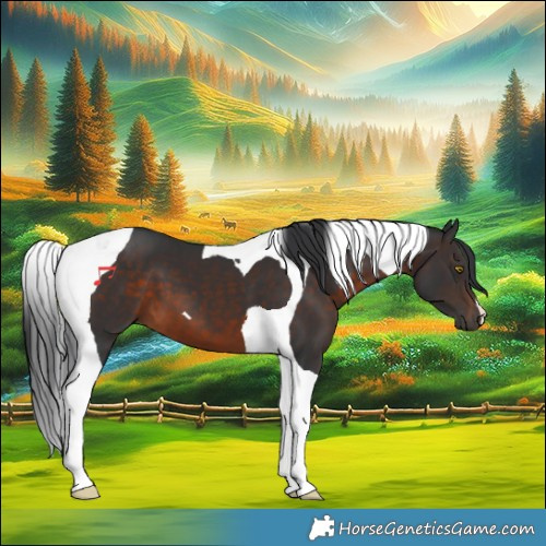 Horse Color:Brown Tobiano