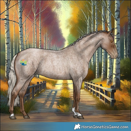 Horse Color:Gray Silver Blue Roan Pearl Tobiano 