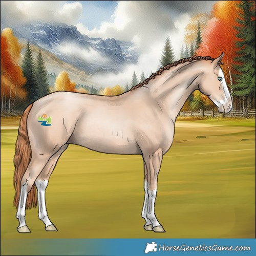 Horse Color:Amber Champagne Pearl Splash Rabicano