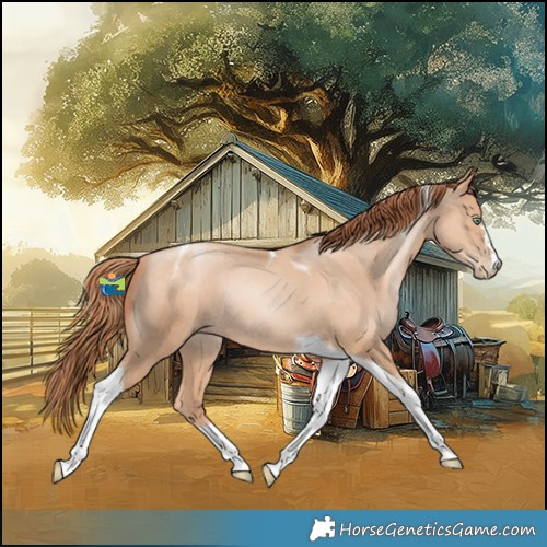 Horse Color:Sable Champagne Pearl Tobiano Rabicano 