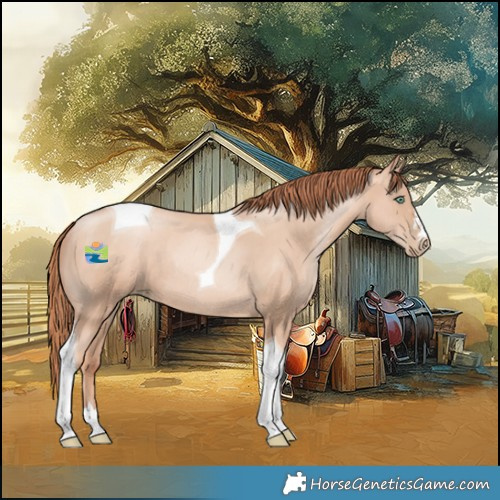 Horse Color:Sable Champagne Pearl Tobiano Rabicano