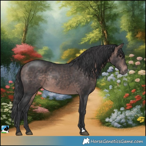 Horse Color:Platinum Bay Rabicano