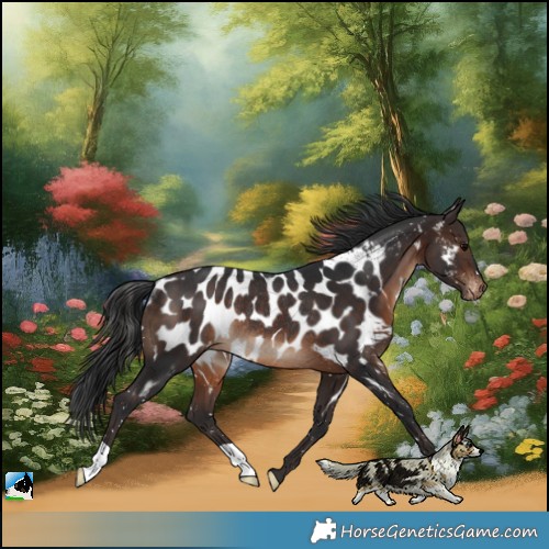 Horse Color:Brown Near Leopard Rabicano