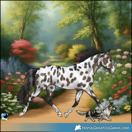 Horse Color:Brown Dun Near Leopard Brindle 