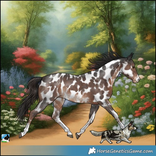 Horse Color:Liver Chestnut Sabino Near Leopard 