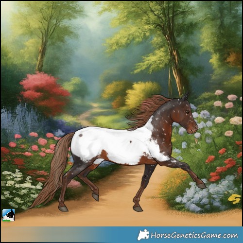 Horse Color:Liver Chestnut Near Fewspot Rabicano