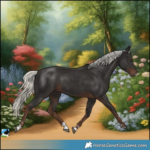 Horse Color:Liver Chestnut Mushroom Rabicano