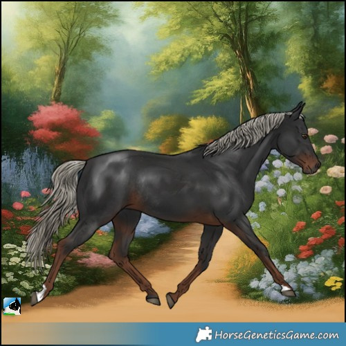 Horse Color:Gray Liver Chestnut Mushroom Rabicano