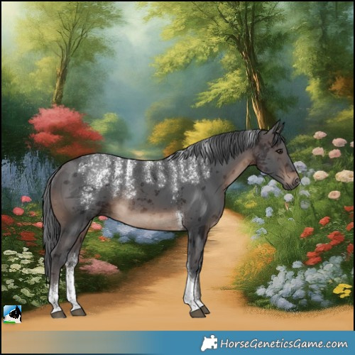 Horse Color:Powder White Brown Merle Tobiano