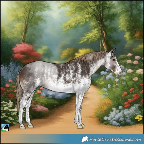 Horse Color:White Spotted Liver Chestnut Rabicano
