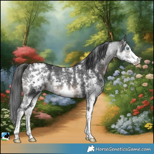 Horse Color:Brown Merle Sabino Rabicano 