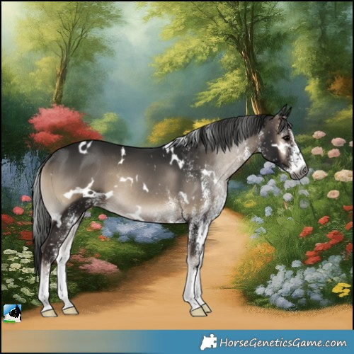 Horse Color:Gray White Spotted Blue Onyx Rabicano 