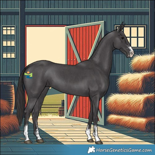Horse Color:Smoky Black Sabino