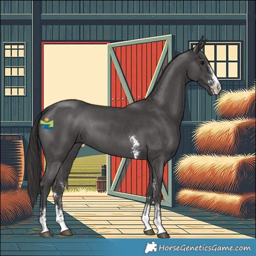 Horse Color:Smoky Black Sabino 