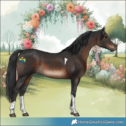 Horse Color:Brown Tobiano 