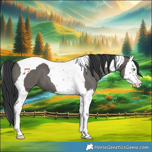 Horse Color:Grullo Splash Tobiano