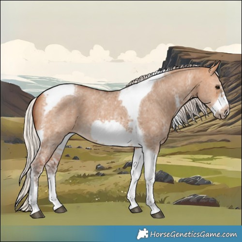 Horse Color:Silver Bay Dun Sabino Tobiano Frame Rabicano
