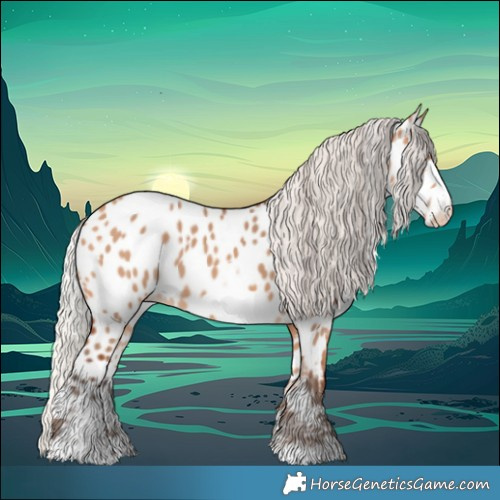 Horse Color:Silver Bay Dun Sabino Frame Near Leopard Rabicano