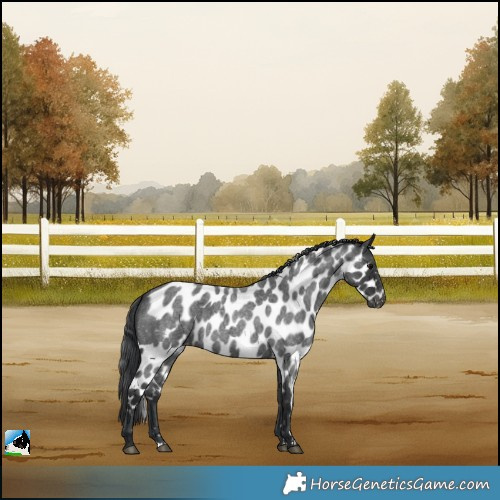 Horse Color:Blue Roan Skewed Appaloosa 