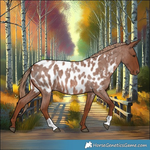 Horse Color:Red Roan Near Leopard