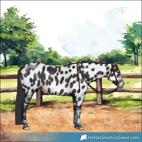 Horse Color:Brown Tobiano Near Leopard 