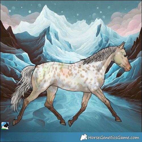 Horse Color:Silver Brown Dun Near Leopard 