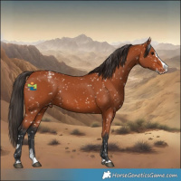 Horse Color:Bay Splash Snowflake Varnish