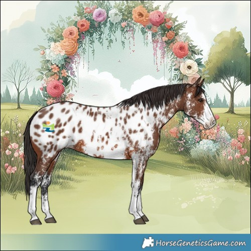Horse Color:Brown Sabino Splash Near Leopard 
