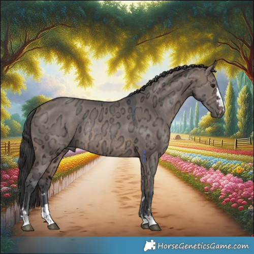 Horse Color:Bay Ice Dun Mushroom Rabicano