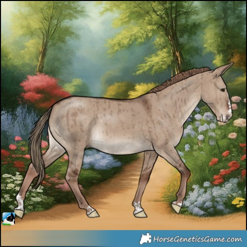 Horse Color:Liver Red Dun Splash Brindle 