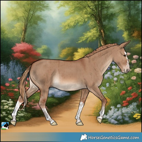 Horse Color:Red Dun Splash Rabicano Brindle 