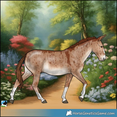 Horse Color:Red Dun Rabicano Brindle