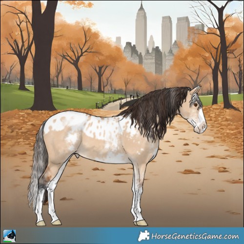 Horse Color:White Spotted Bay Dun Splash Skewed LP Spotted