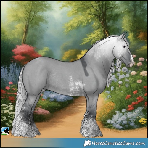 Horse Color:Silver Grullo Chinchilla Sabino Tobiano Rabicano 