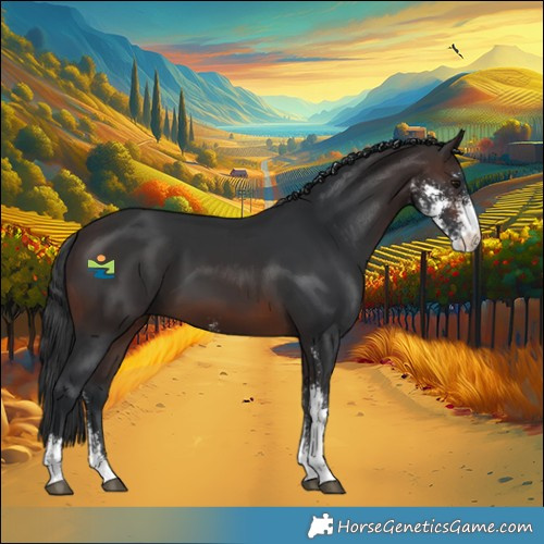 Horse Color:Brown Sabino 