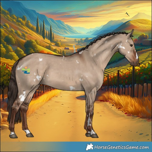 Horse Color:White Spotted Liver Red Dun
