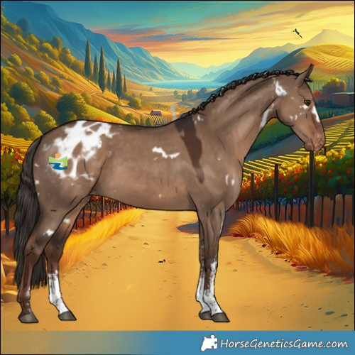 Horse Color:White Spotted Liver Red Dun Sabino Appaloosa 