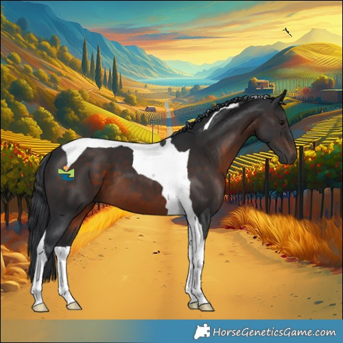 Horse Color:Brown Tobiano